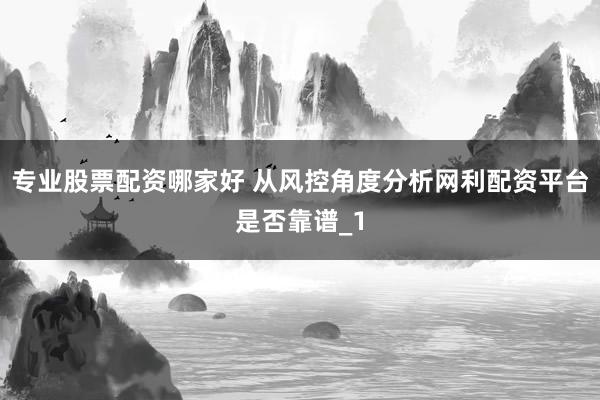 专业股票配资哪家好 从风控角度分析网利配资平台是否靠谱_1